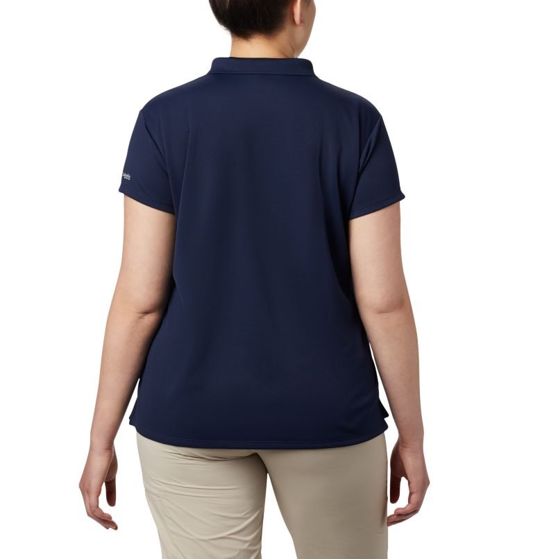 Women's Columbia PFG Innisfree Short Sleeve Polo Shirts Navy | Plus Size CA-DL841